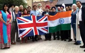 UK and India flag