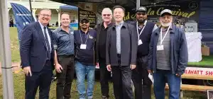 In the photo above, we have Senator Paul Scarr, Mayor of Logan, Cr. John Raven, Event Coordinator of Eid Mela Carnival, Raj Raaz (Robert), Mac Trans Rep Robert, Cr.Stephen Huang of Macregor Ward, Nasib Mohammed ( General Secretary of Rooty Hill Mosque and Shahban Ali, Patron of SEQIA)