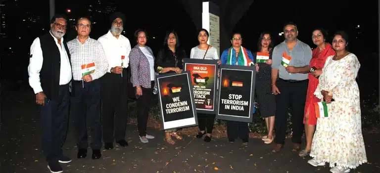 A Prayer Meeting & Vigil by the Indian Diaspora at Mahatma Gandhi’s statue at Roma Parklands on 29th April