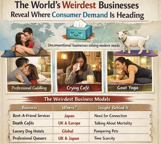 The World’s Weirdest Businesses Reveal Where Consumer Demand Is Heading