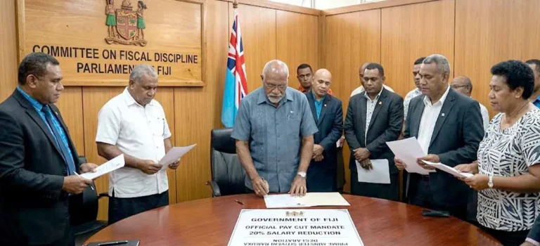 Fiji’s Leadership Takes 20% Pay Cut Amidst Economic Headwinds