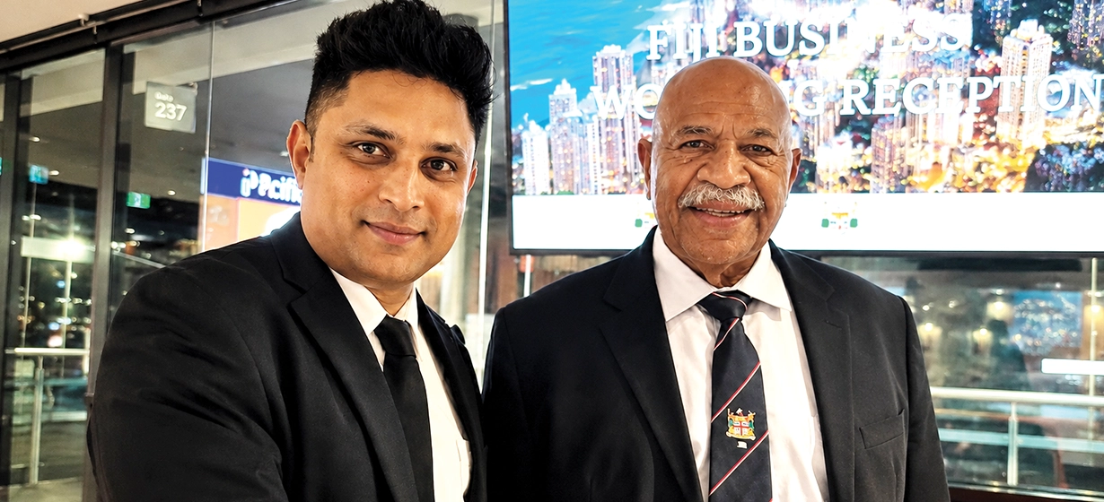 Adwin Awadh Meets Prime Minister of Fiji at Historic Flight Inauguration of Fiji Airways