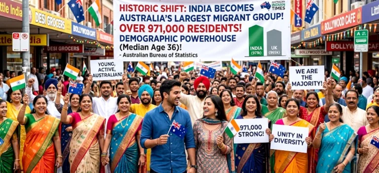 Historic Shift: India Overtakes England as Australia’s Largest Migrant Demographic